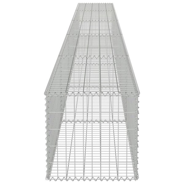 Berkfield Gabion Wall with Covers Galvanised Steel 600x50x50 cm