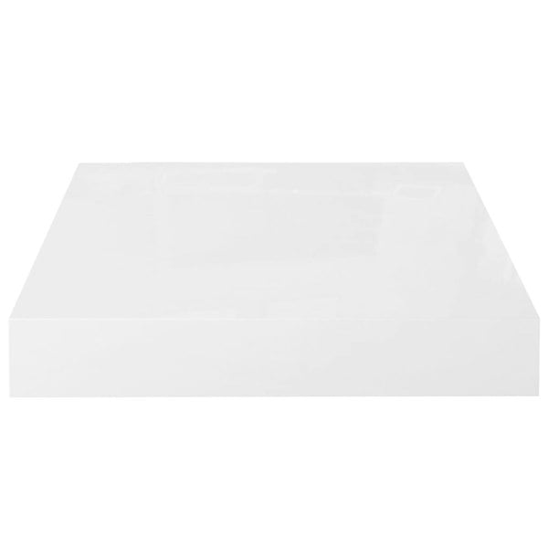 Berkfield Floating Wall Shelf High Gloss White 23x23.5x3.8 cm MDF
