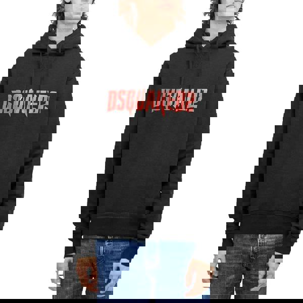 Dsquared2 Printed Hoodie Black M