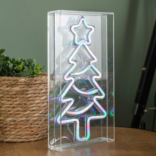 Samuel Alexander 30cm Light up RGB Neon Flex Christmas Tree Decoration