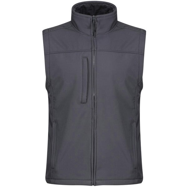 Regatta Mens Flux Softshell Bodywarmer / Sleeveless Jacket Water Repellent And Wind Resistant - Seal Grey