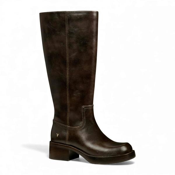 Windsorsmuth Technique - Women's Brown Faux Leather Knee-High Boots