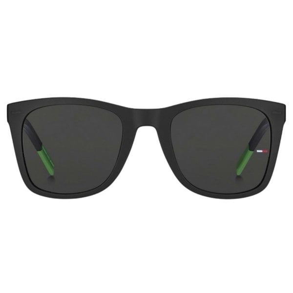 Tommy Hilfiger Black Lens Matte Black Green Sunglasses One Size