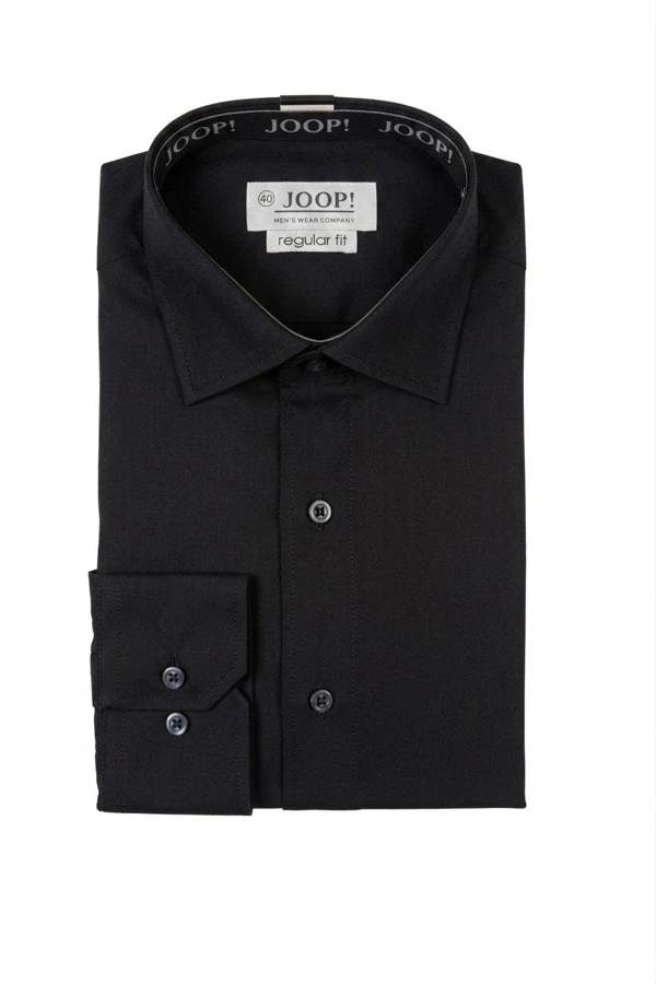 Men's Slim Fit Long Sleeve Button-Down Dress Shirt - Black - TruClothing.com - 8