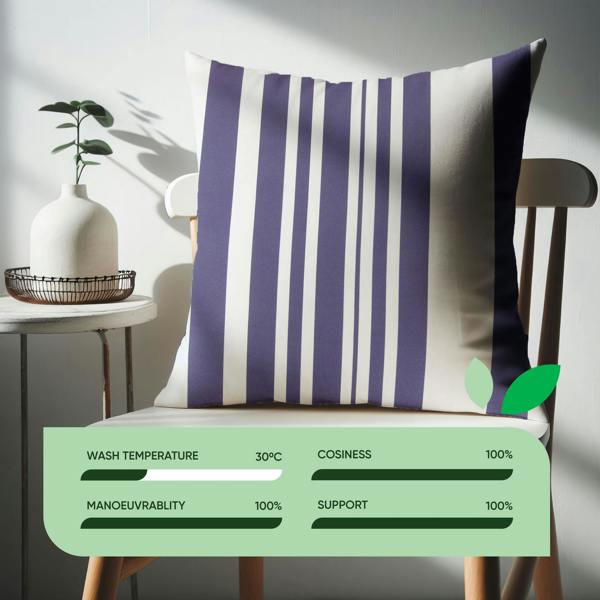 Gardenwize Pack of 2 Blue Striped Cushion Covers