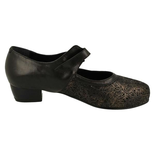 DB Shoes Ladies Easy B Court Shoes With Removable Footbed And Strap Constance