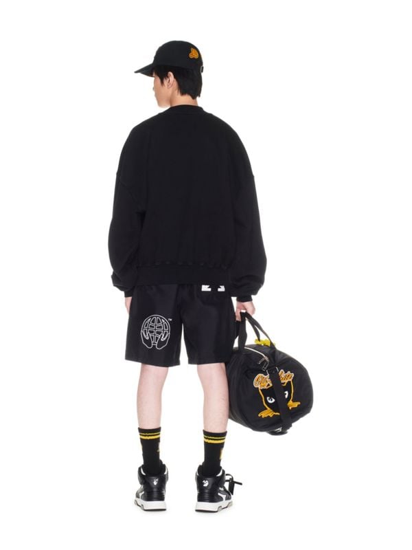 Off-White Bookish Laund Boxy Fit Black Sweatshirt