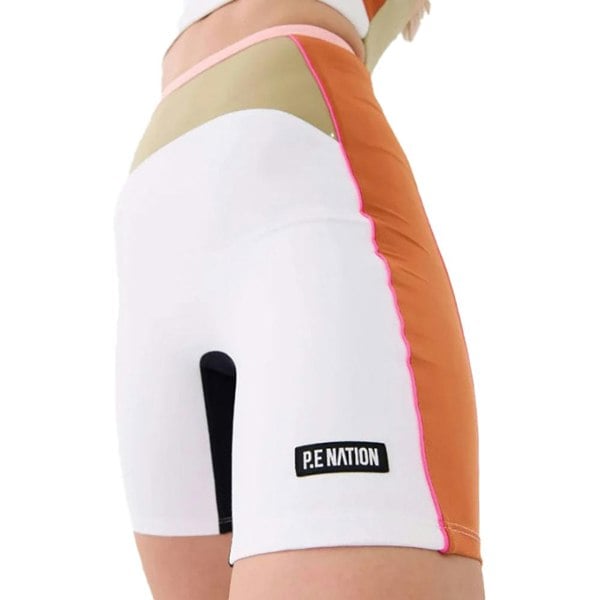 P.E Nation PE Nation Womens Air Time Bike Short in White