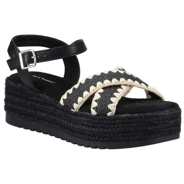 Hush Puppies Jemma Espadrille Polyurethane Women's Black Sandals