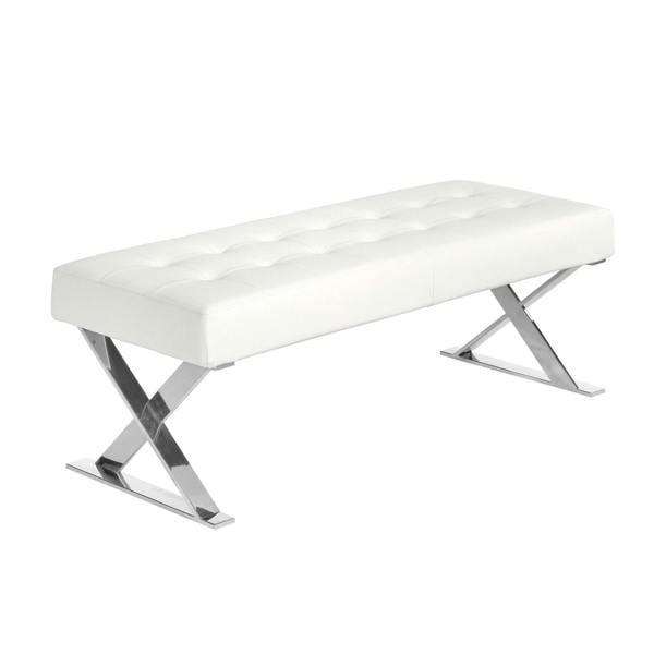 Angel Cerdá White Leatherette Bench 5001