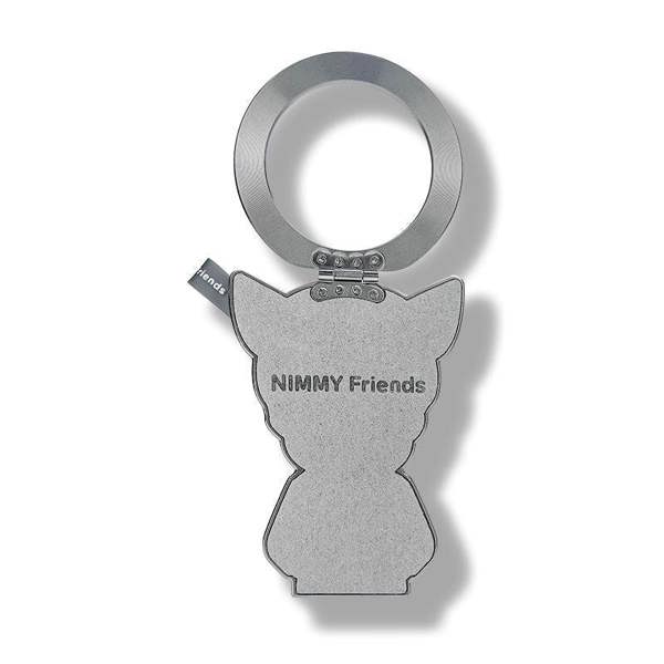 Nimmy Friends Nimmy Cool & Cute 2.0 Blue Terrier Dog Embroidery Magnetic Stand with MagSafe Grey - N-KM-BSZJ-019