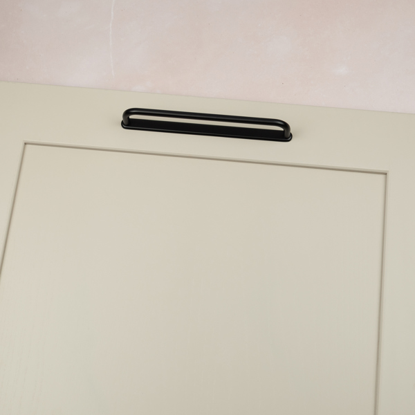 Handle & Home Matt Black Loop Cabinet Handles with Backplate