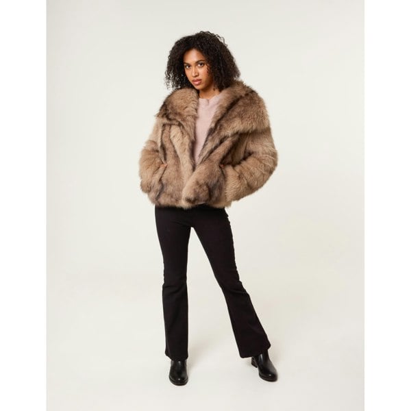 Blue Vanilla Faux Fur Coat