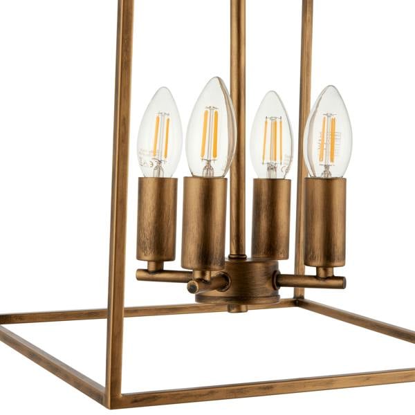Pagazzi Lighting Grove Matte Antique Brass Ceiling Light Pendant