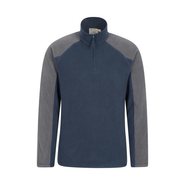 Mountain Warehouse Mens Ashbourne II Half Zip Fleece Top - Dark Blue