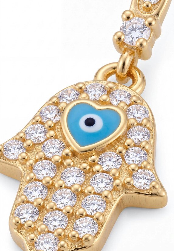 Latelita Hamsa Hand Drop Earrings Gold