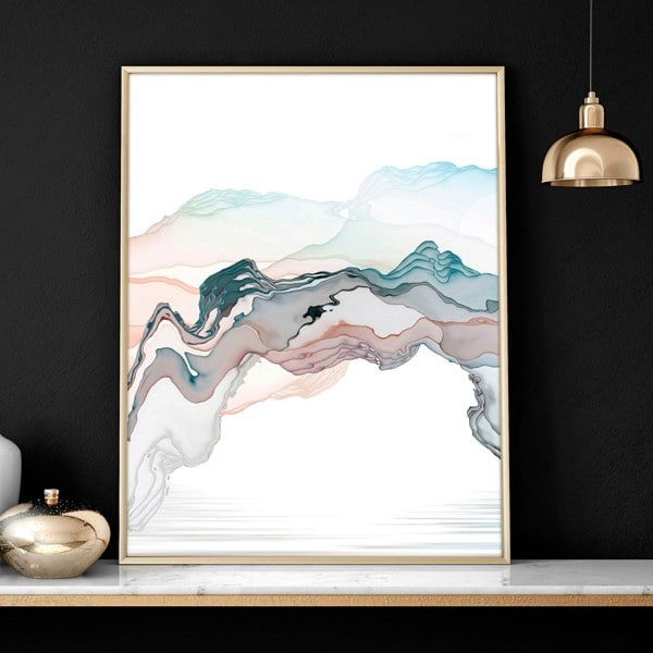 Landscape painting Japan | set of 3 wall art prints for living room