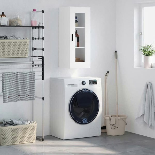 Berkfield Wall Mounted Cabinet White 34.5x34x90 cm