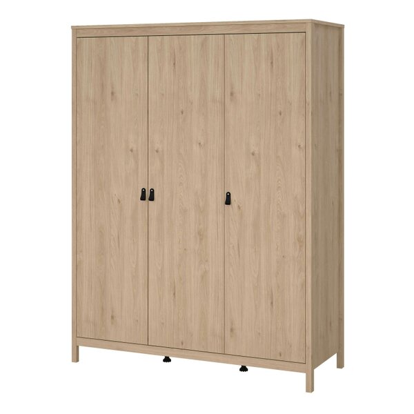 Wyld Haus Wildberry Natural Oak Wood Wardrobe 3 Doors