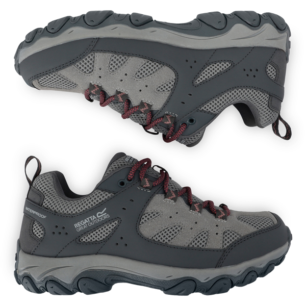 Regatta Womens Edgepoint IV Low Walking Shoes - Dark Steel/Dusty Rose