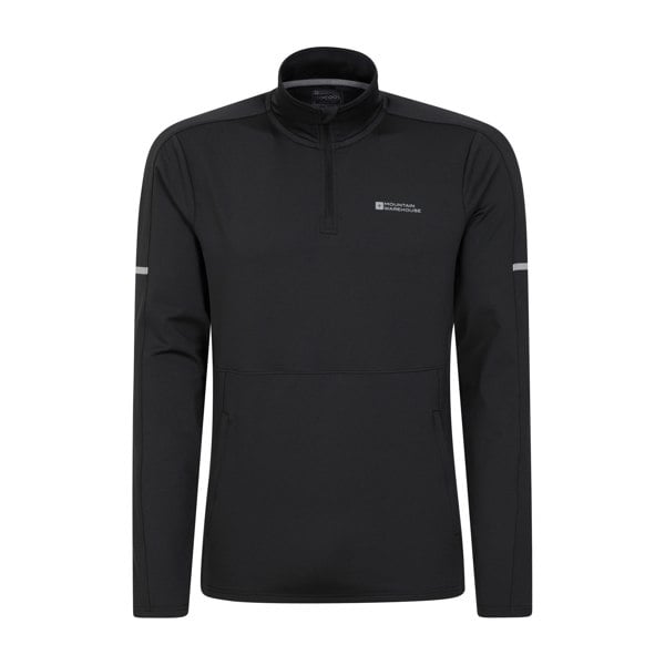 Mountain Warehouse Mens Core Recycled Half Zip Midlayer - Black