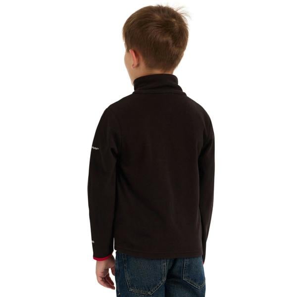 Trespass Boys Etto Airtrap Microfleece - Black/Red - 