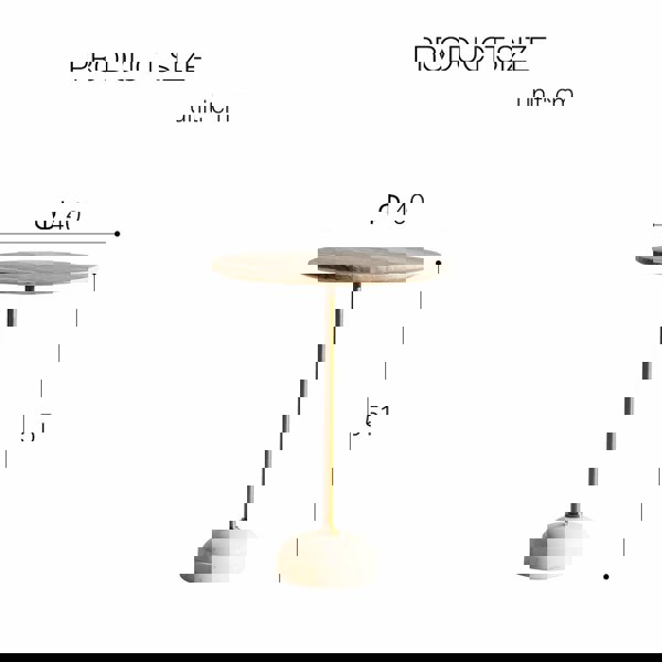 Rit Concept Tarantino Side Table, Marble