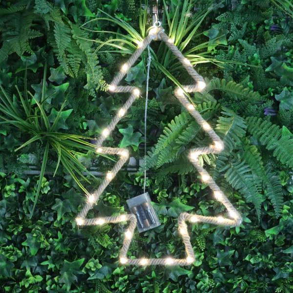 5cm Christmas Tree Silhouette LED Hemp Rope Light Decoration, Warm White, Battery Operated image 6