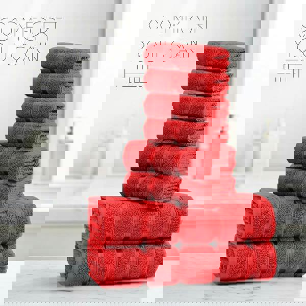 Smart Living Boston 8 PCS Towel Bale Set - Red