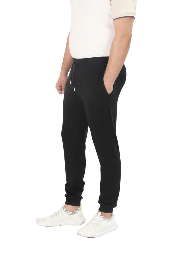 Smart Living Slim Leg Jogging Bottoms with Cuffed Hem and Pockets - Black