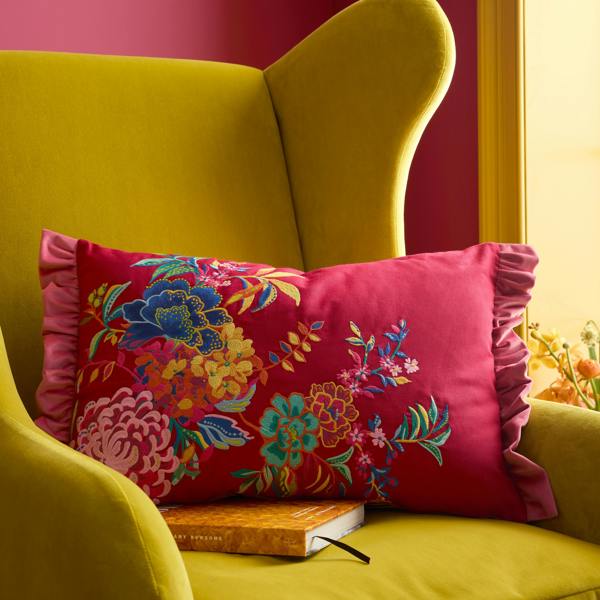 Sophie Robinson Flourish Floral Filled Cushion Bright
