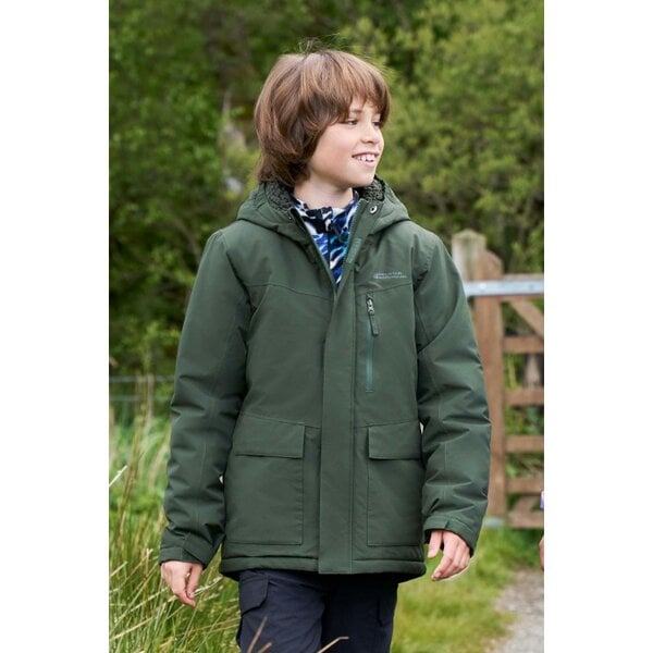 Mountain Warehouse Kids Noah Borg Lined Waterproof Jacket - Green