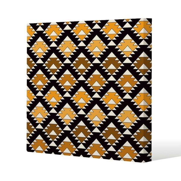 Benjamin Tate Design Repeated triangles geometric background (Canvas Print)