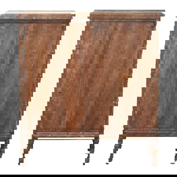 Artisan Furniture Solid Wood Bamboo Carved 3-Drawer Chest