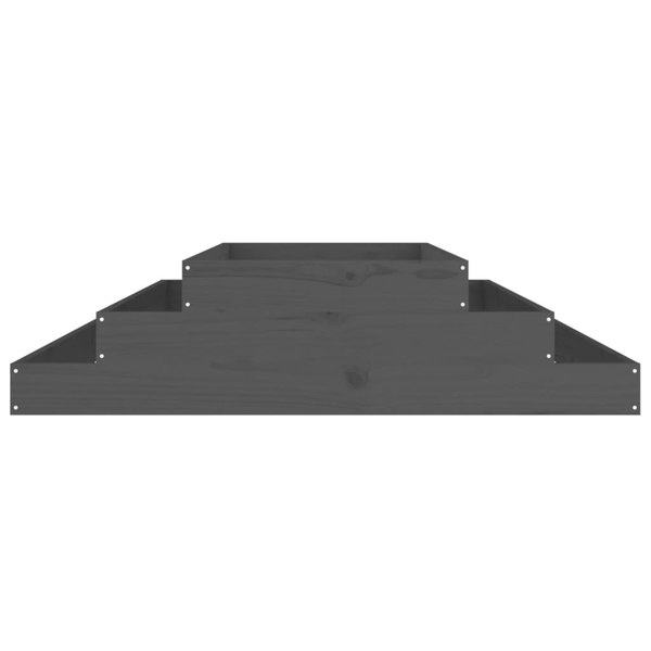 Berkfield Planter Grey 110x110x27 cm Solid Wood Pine