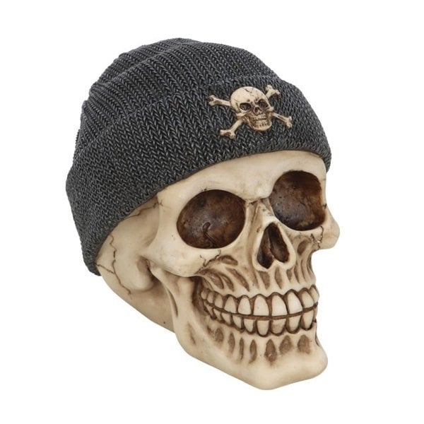 Serano Skull Ornament with Beanie