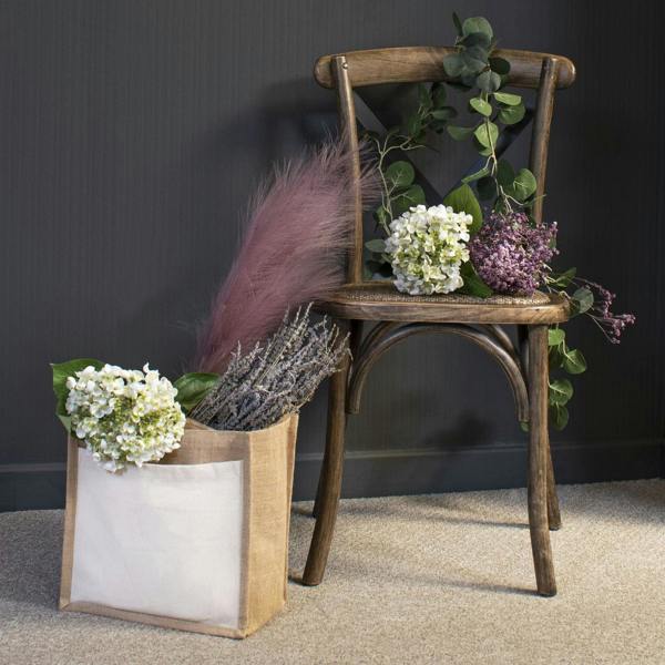 Wyld Haus Set of 3 Artificial Flowers White Lace Cap Hydrangea Stems