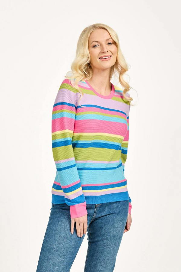 Mudflower Multi Stripe Knit Jumper