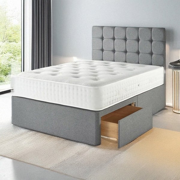 Furnishings For Less Cashmere Double Mattress + Premium Divan Bed Bundle Set