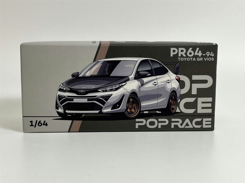 Pop Race Toyota GR Vios White 1:64 Scale PR640094