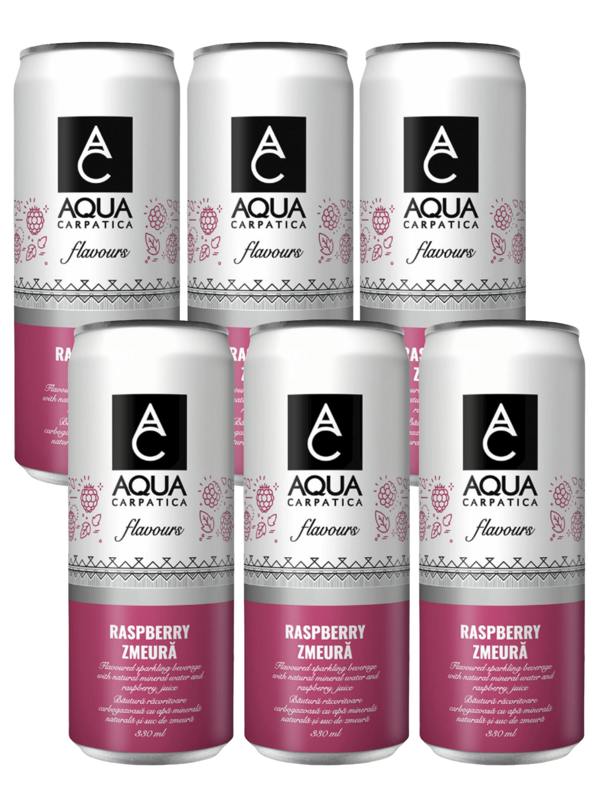 Aqua Carpatica Raspberry Flavoured Sparkling Water 6x330ml