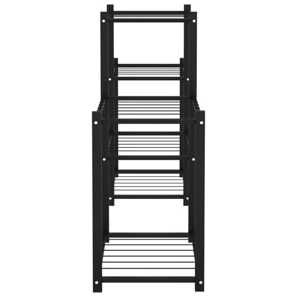 Berkfield Flower Stand 83x25x60 cm Black Iron