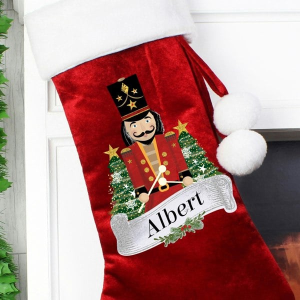 Personalised Memento Company Personalised Nutcracker Red Stocking