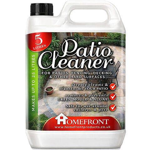 Homefront Patio Cleaner - Concentrated Formula to Remove Dirt, Grime, Mould and Algae - Easy to Use Fluid (5 Litres)