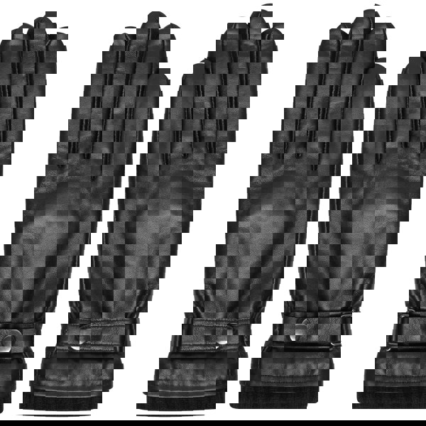 Barneys Originals Men's Real Leather Gloves with Knit Rib Cuff