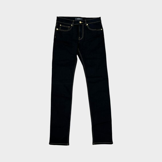 Versace Medusa Head Stretch Denim Jeans Black
