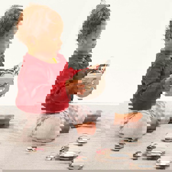 tickit Sensory Steel Silver Buttons