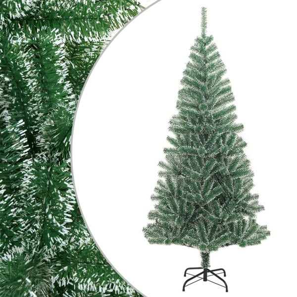 Berkfield Artificial Christmas Tree with Flocked Snow Green 240 cm