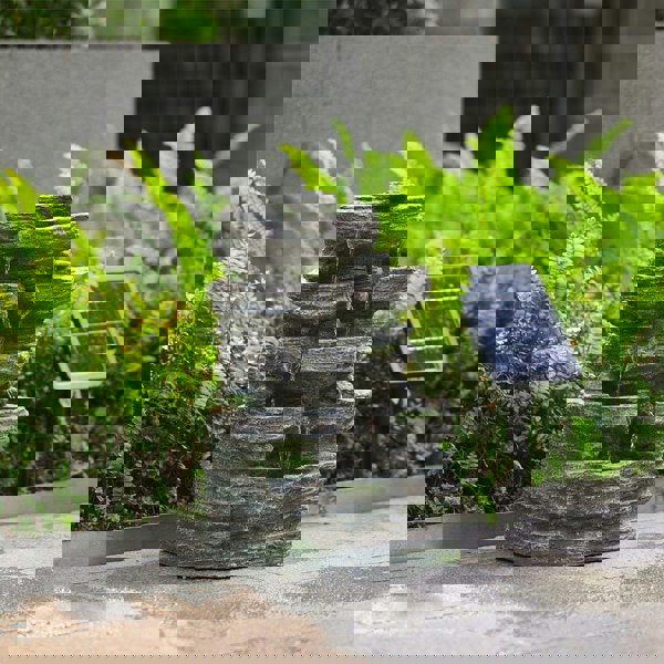 Faux Rock Garden Fountain with Lights Fountains Living and Home