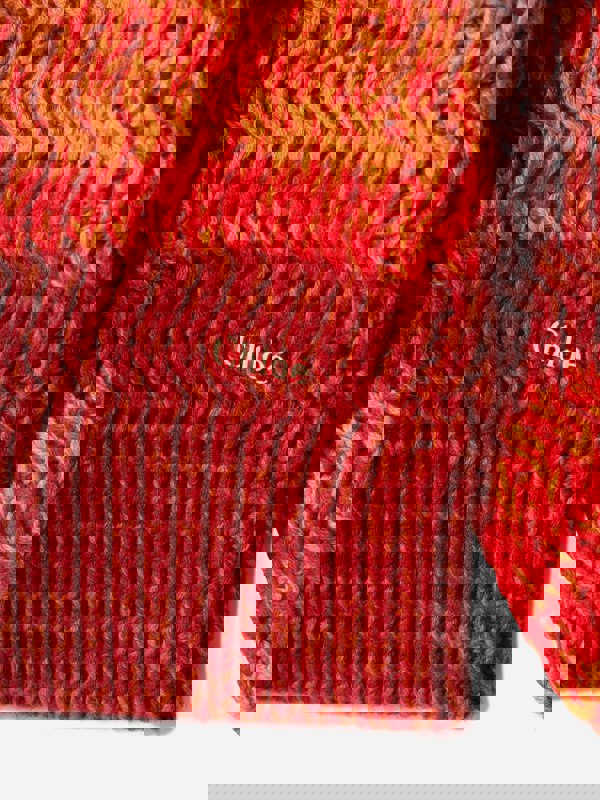 Chloé Girls Knitted Gradient Jumper in Crimson